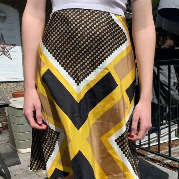 Sz 14 silk scarf print skirt grace elements - Picture 3 of 8